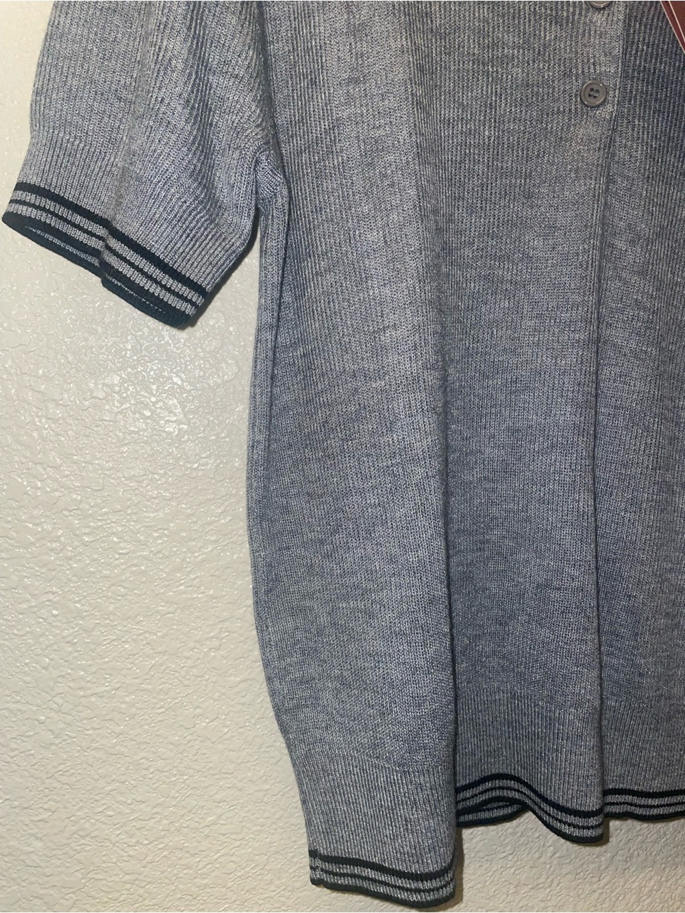 Miu Miu knit cotton sweater half sleeve top Polo knit wear Shirt New Size M - Picture 6 of 13